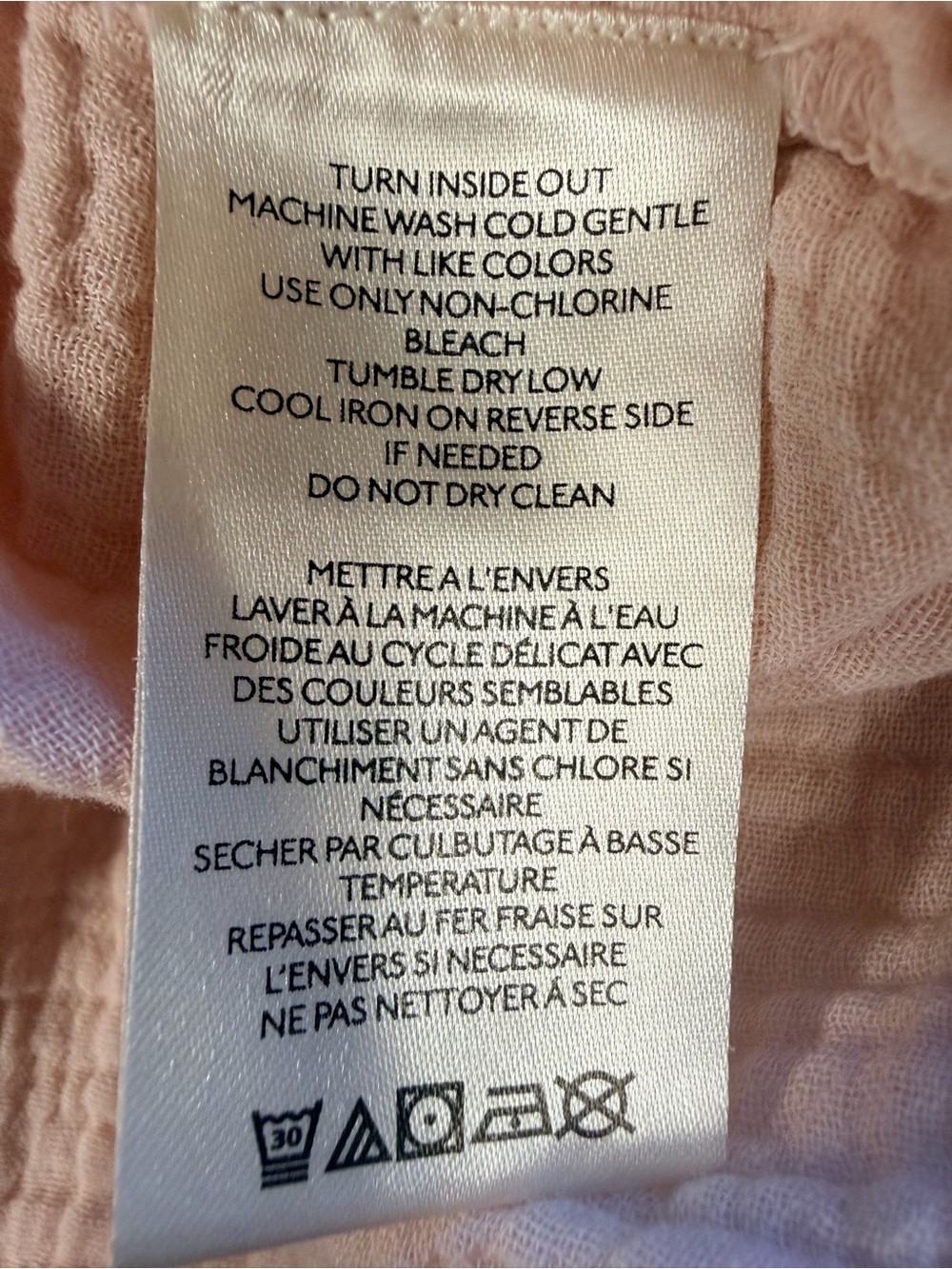 Free People Summer Daydream We The Free Textured Gauze Pink Cotton Raw Hem XS - Picture 5 of 6